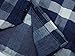 Neleus Men's Long Sleeve Button Down Plaid Denim Work Shirt,113,Dark Blue,M,EUR L