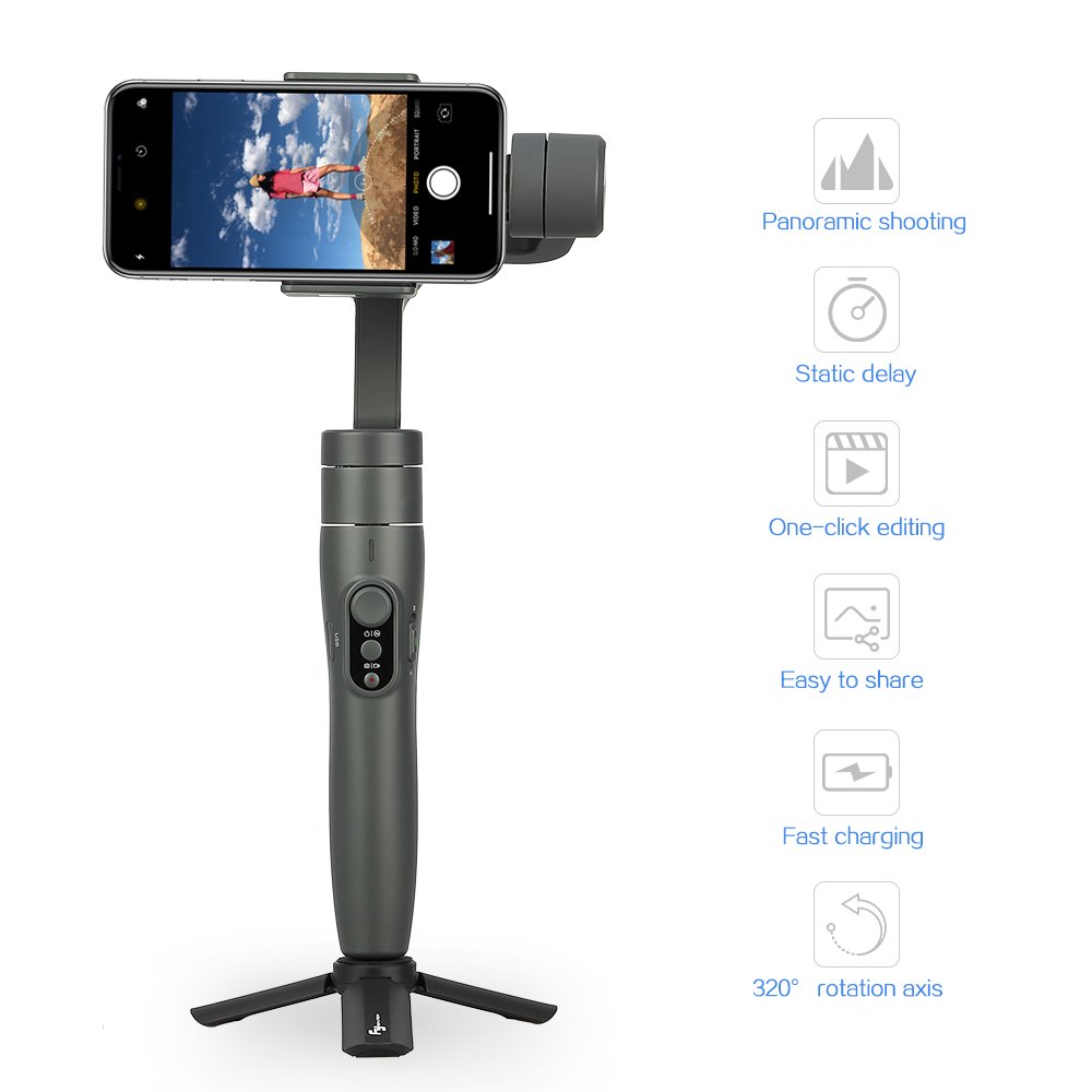 Feiyu Vimble 2 Stabilizzatore Gimbal a 3 Assi per Smartphone, iPhone, Action Cam, e Tutte le Videocamere di GoPro