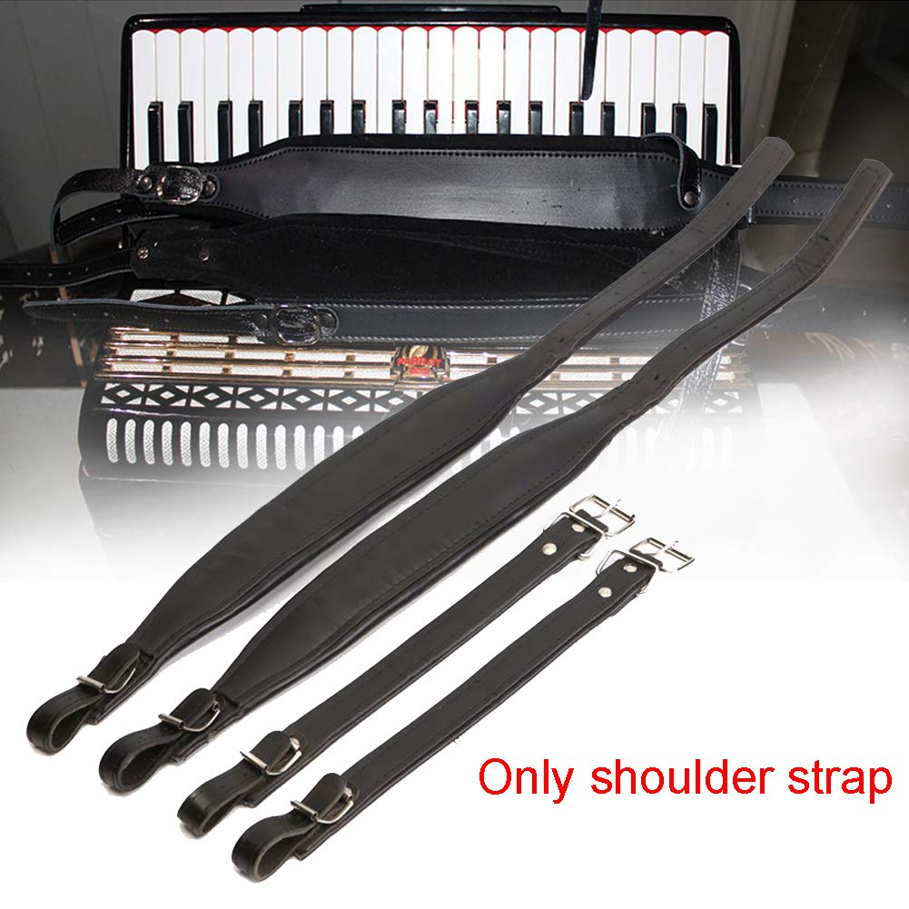 Tracolle Per Fisarmonica In Vera Pelle - Larghezza 8 Cm, Imbottite, Produzione Italiana, Per 48-120 Bassi - Foto 8