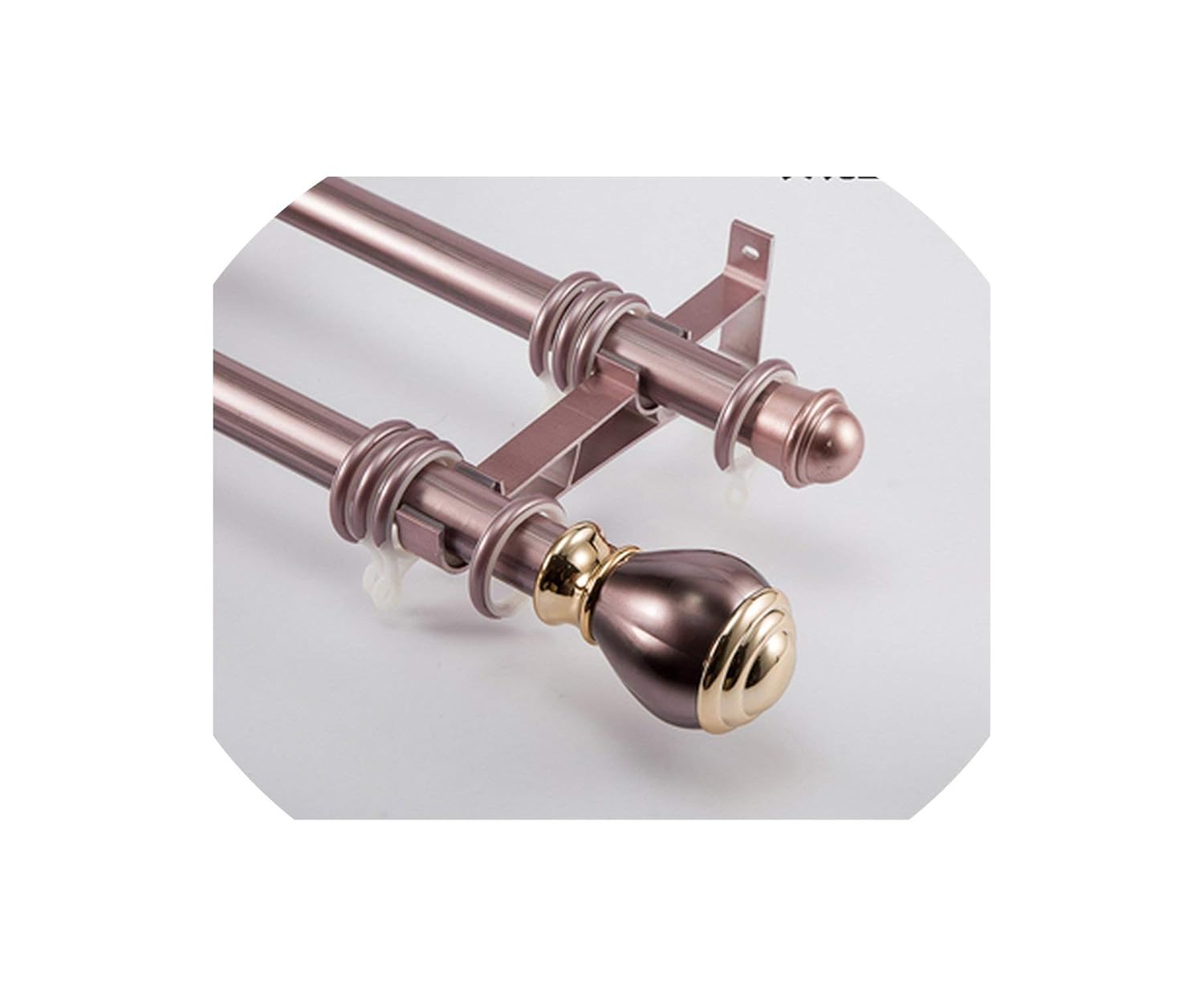 Simple Mute Rose Gold Curtain Rod Single Pole Double Pole Curtain