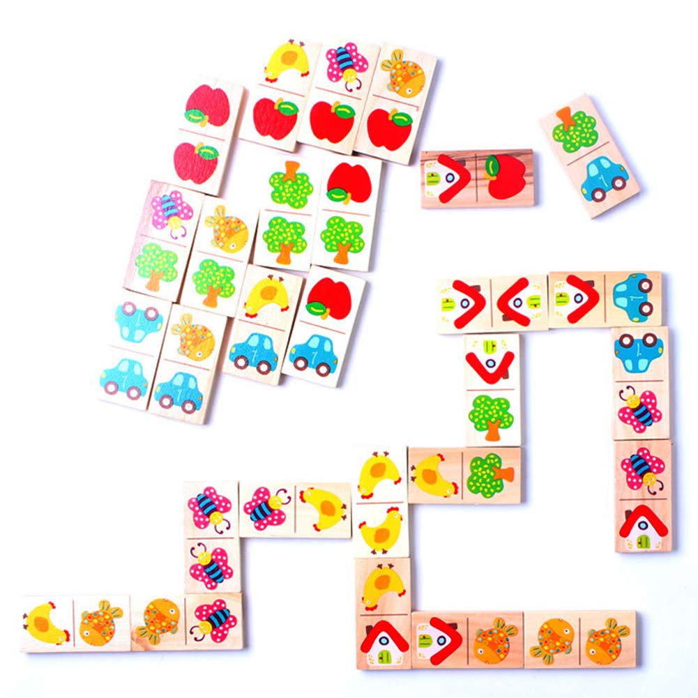 Which Is The Best Childrens Fruit Domino Game Play With Wooden Box Learning Toy Set
