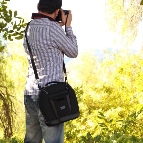 USA Gear Deluxe Spiegelreflex-Kameratasche: für DSLRs von Canon, Nikon & vielen weiteren, auch für spiegellose Kameras… – Bild 5