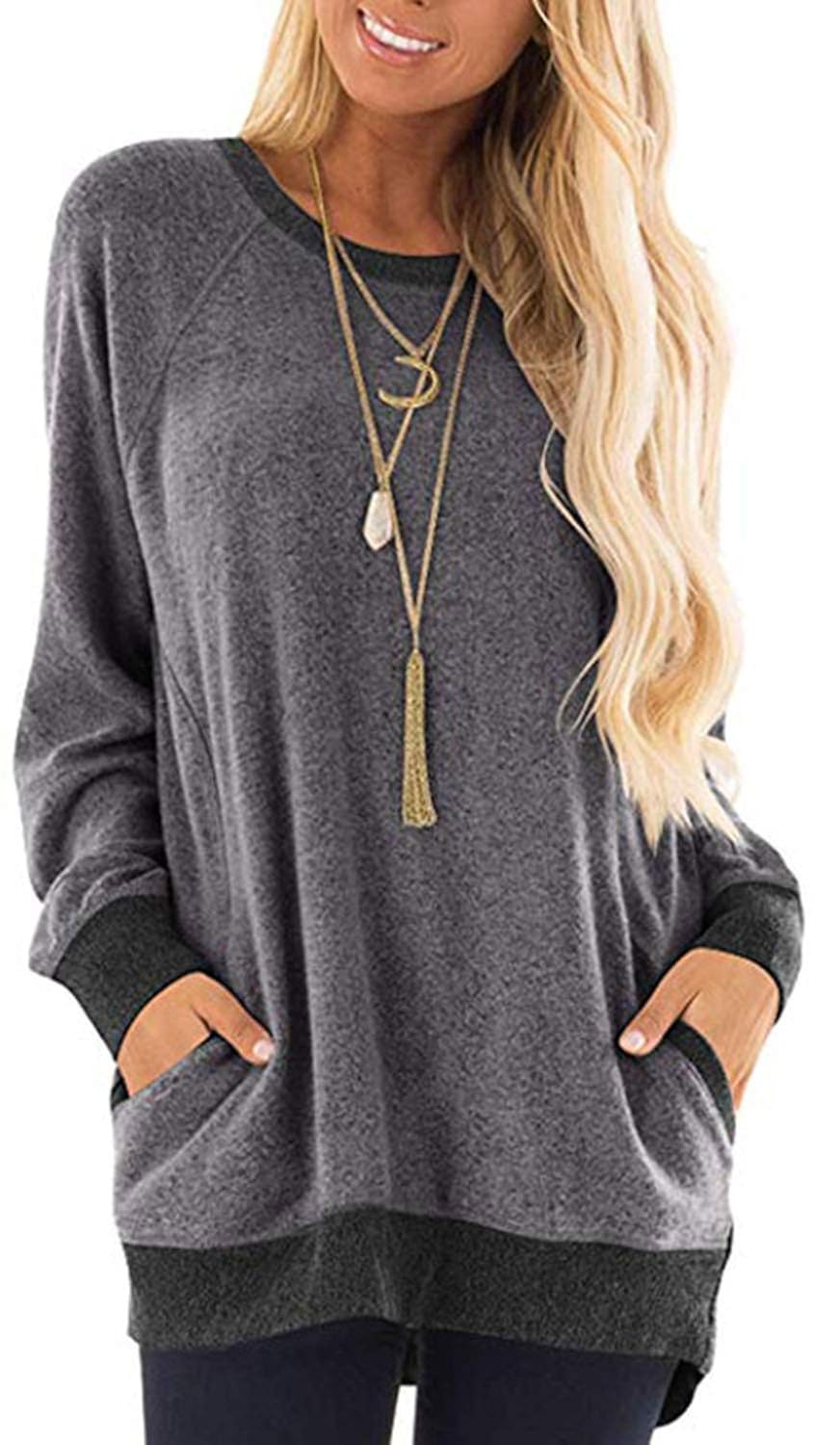 Womens Soft Sweatshirts Sweaters Long 