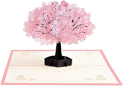 Amazon 記念日の贈り物を Kosin 3d桜pop Upカードhappy Romantic Greetingガールフレンド誕生日記念日ギフトの妻 紙製品 文房具 オフィス用品