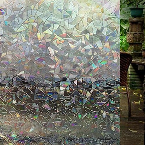 3D Window Films No-Glue Static Decorative Laser 35.4In X 78.7In.(90 x 200Cm)