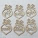 Fheaven 6Pcs Wooden Ornament Xmas Tree Hanging Tags Pendant Decor Christmas Decorations