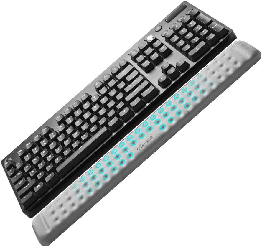 Keyboard Wrist Rest Memory Foam Hand Palm Rest Support for Office, Computer, Laptop, Mac Typing and Wrist Pain Relief and Repair (14.2 inch, Gray) … … … ………