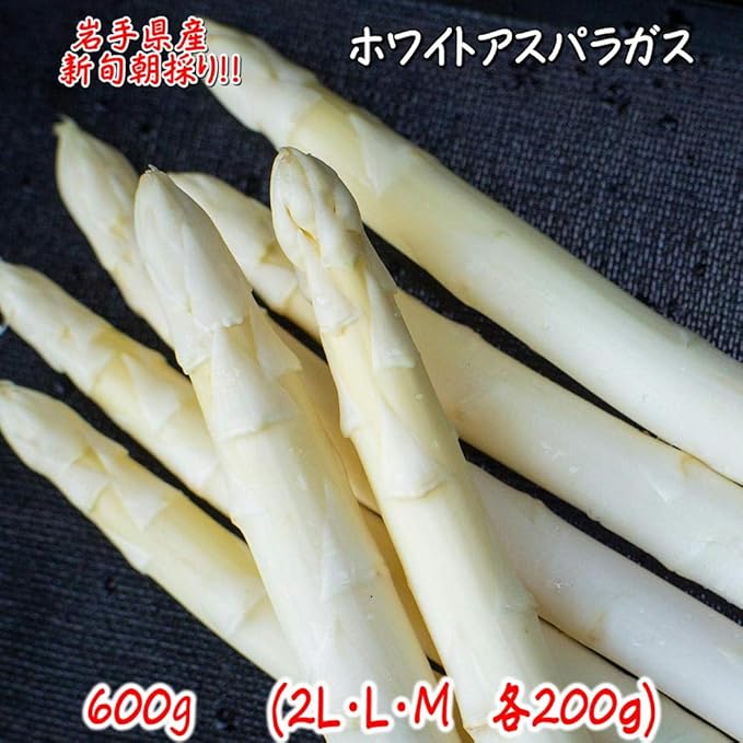 Amazon 岩手県産 年 新旬 朝採り直送 ホワイトアスパラガス 白い果実 600g 2l L M 各0ｇ 馬場園芸 アスパラガス 通販