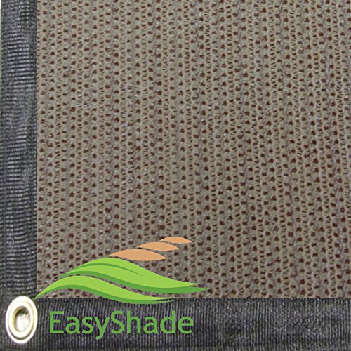 EasyShade 95% Heavy Duty Beige Sunblock Shade Cloth Taped and Grommets UV (13 x 14)