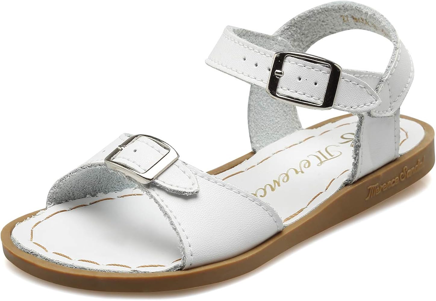 big girls white sandals