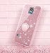 Galaxy S5 Case,Silverback Girls Bling Glitter Sparkle Cute Phone Case with 360 Rotating Ring Stand, Soft TPU Outer Cover + Hard PC Inner Shell Skin for Samsung Galaxy S5 -Rose Gold