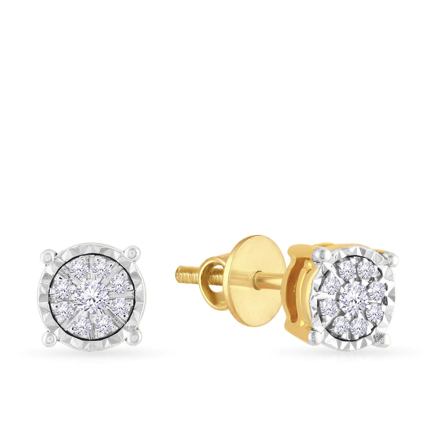 Buy Malabar Gold and Diamonds 18KT Yellow Gold and Diamond Stud