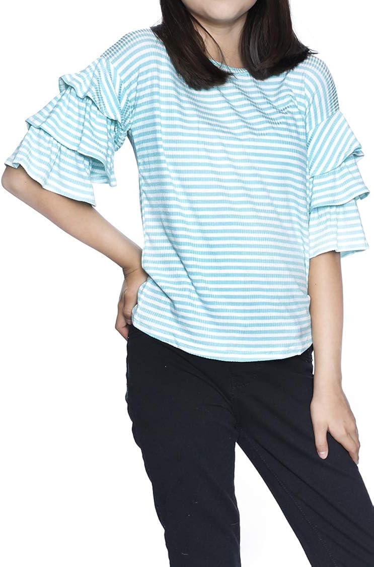 big ruffle sleeve top