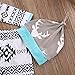 Newborn Baby Girls Boy Deer Long Sleeve Tops T-Shirt Pants Hat 3pcs Outfits Set (0-6 Months, Deer)