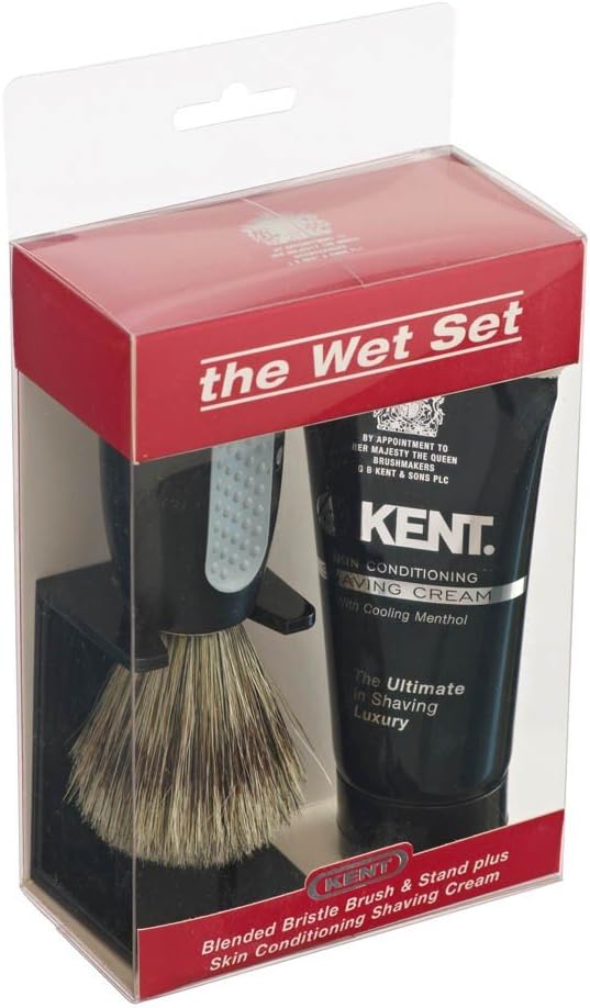 Kent Mix Shaving Brush wth Shaving Cream and Stand Set Amazon.co.uk