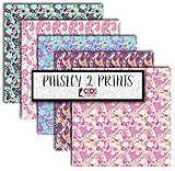 Paisley Bundle #2 Printed Vinyl CSDS Vinyl Printed Adhesive Vinyl Printed HTV Patterned Vinyl Paisley Patterned Vinyl Floral Vinyl Bundle Pack (Heat Transfer Vinyl)