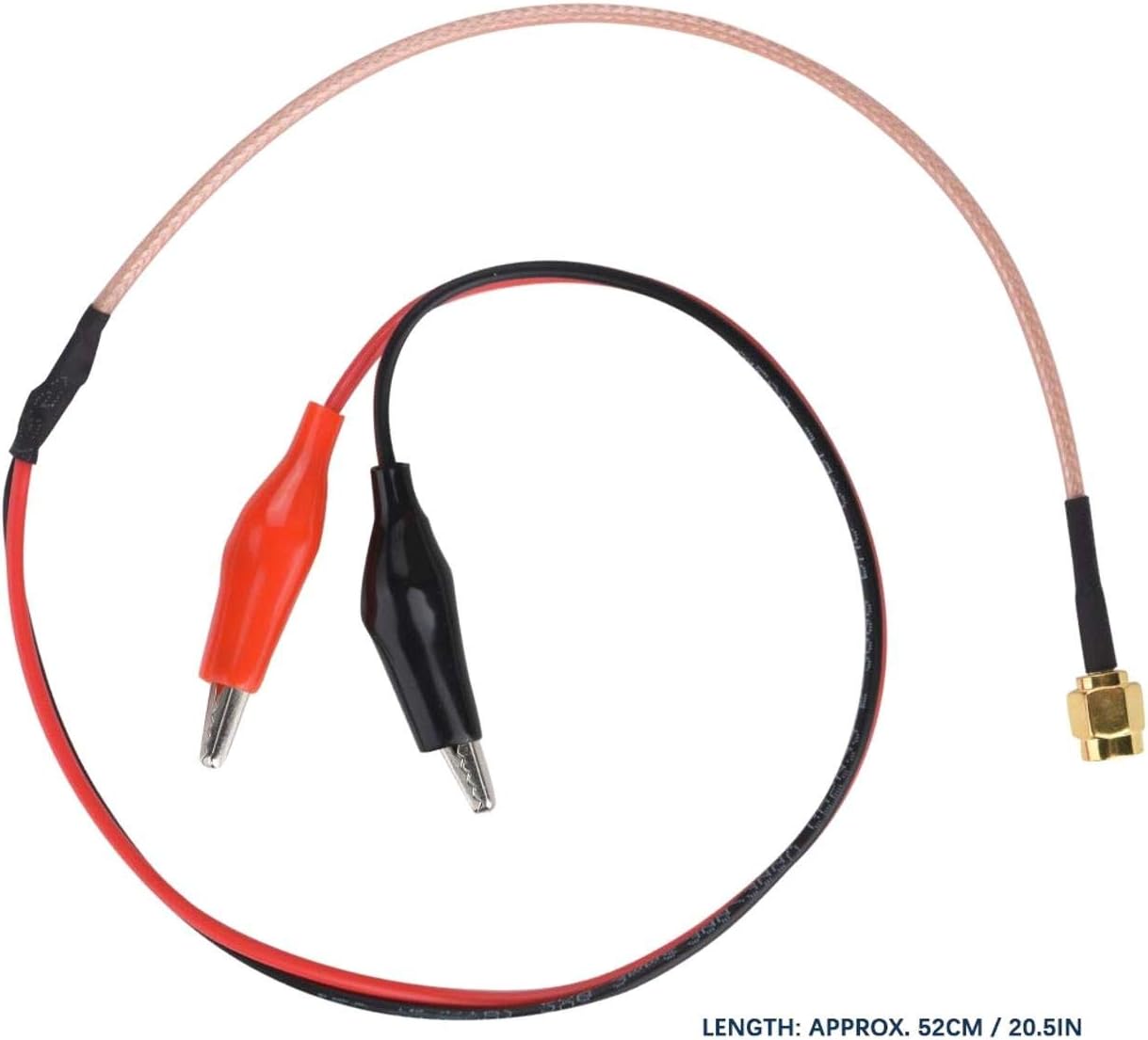 DULALA Cable Testing Wire Electronics Test Lead Set RF Red Black SMA Connection 52cm