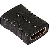 AmazonBasics HDMI Female to Female Coupler Adapter (2 Pack), 29 x 22mm, Black