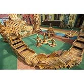 64 pcs Large Outdoor Carbonized Wooden Building Blocks Set for Kids Toddlers 3-12, Giant Carbonized Outside Wooden Blocks Playset for Kindergarten Yard, Jumbo Blocks (jumbo set 2#: 45 lbs (20.7 kg)