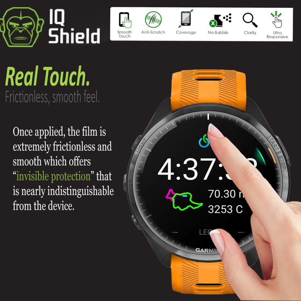 IQShield Screen Protector Compatible with Garmin Forerunner® 970/570/965 (47mm) (6-Pack) Ultra Thin, Anti-Scratch Anti-Bubble Clear TPU Film