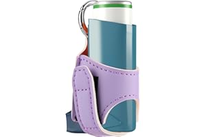 Beautyflier Asthma Inhaler Holder PU Leather Travel Handy Holder for Adults and Kids, Inhaler Not Included