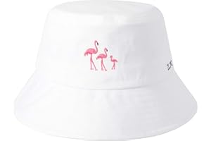 ZLYC Unisex Fashion Embroidered Bucket Hat Summer Fisherman Cap for Men Women