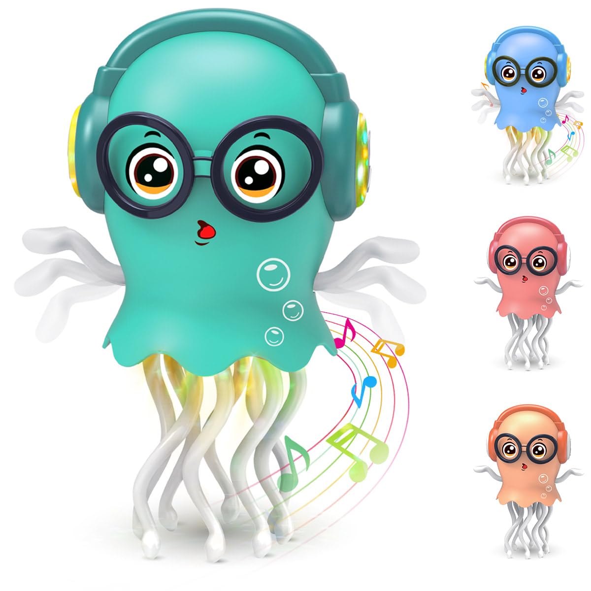 Zonopy Dancing Jellyfish Baby Toy, Crawling Jellyfish Tummy Time Toy Christmas, Magic Dancing Music Crawling Toys for 3 4 5 6 7 8 Year Old Kids Boy Girl Birthday Gifts, Interactive
