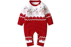 CIYCUIT Baby Boy Girl Christmas Outfit Newborn My First Christmas Onesie Sweater Clothes