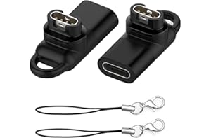 ABANEN 2-Pack USB-C Female to for Garmin Watch Charger Connector Male Adapter, Type C to Charging Adapter for Instinct 2 3 E/Fenix 8/6/7X/7/6X/Venu 2 Plus/epix/Forerunner 965 255