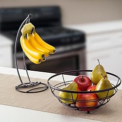 Home Basics Steel Banana Tree Holder Stand, Rust