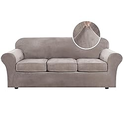 H.VERSAILTEX Modern Velvet Plush High Stretch Sofa