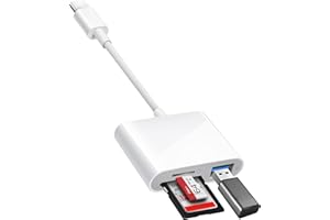 USB C to SD Card Reader, SD Card Adapter with SD MicroSD USB 3 Ports, BnmxTek USBC Memory Card Reader for iPhone 15 Pro Max, 