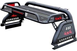 KEHOSX Universal Truck Bed Roll Bars with Cargo Basket, Bed Rack Roll Bars Fit for Dodge Ram, Chevy Silverado 1500, GMC Sierr