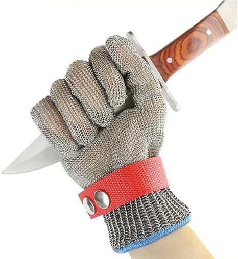 Schnittschutzhandschuhe Level A9/F - Edelstahl Handschuhe Für Küche & Metzger - L Größe