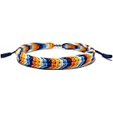 LAMIBEE Bisexual Pansexuality LGBT Proud Love Tibetan Wrist Wrap Bracelet | Amulet and Boho Rope Bracelet Bangles for Women Men Thread for Him and Her