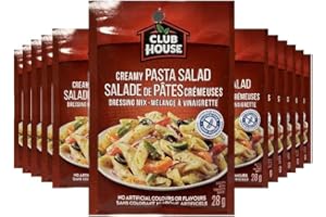 Club House, Dry Sauce/Seasoning/Marinade Mix, Creamy Pasta Salad, 28g, Case Pack, 1 Count (Pack of 12)
