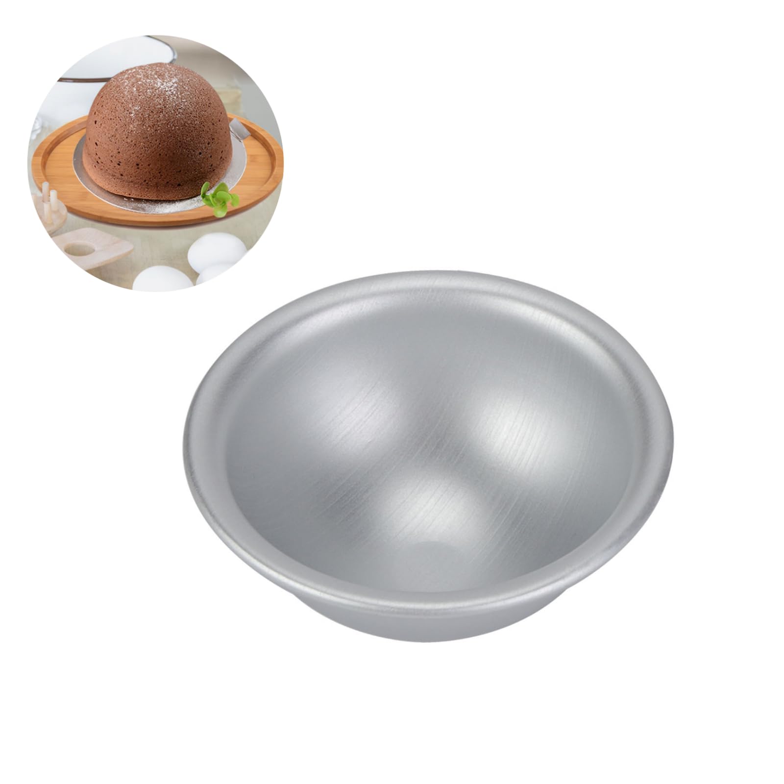 Tnfeeon 9cm/3.62 inch Semicircle Mold Aluminum Hemisphere Molds Pan Sphere Bath Bomb Mould Cake Baking Pastry Bakeware Set