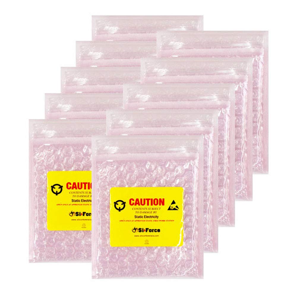 Antistatic Bubble Mailers Resealable Static Shielding Reusable Bubble Bags for Sensitive Electronic Components (XXS, Pack of 10, Pink)