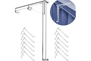 LOFRCIN 3.5 Inch Valance Clips - Clear Vertical Blind Valance Clip, Hidden Installation Bracket - Replacement Part (12PCS)