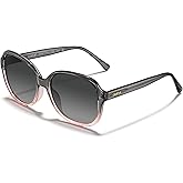 CARFIA Acetate Oversized Square Polarized Sunglasses for Women UV Protection Retro Trendy Big Shades