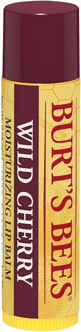 Burt's Bees Wild Cherry Lip Balm 100% Natural Hydrating & Nourishing view 2