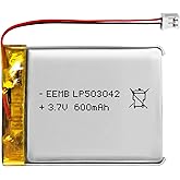 EEMB Lithium Polymer Battery 3.7V 600mAh 503042 Lipo Rechargeable Battery Pack with Wire JST Connector-Confirm Device & Conne