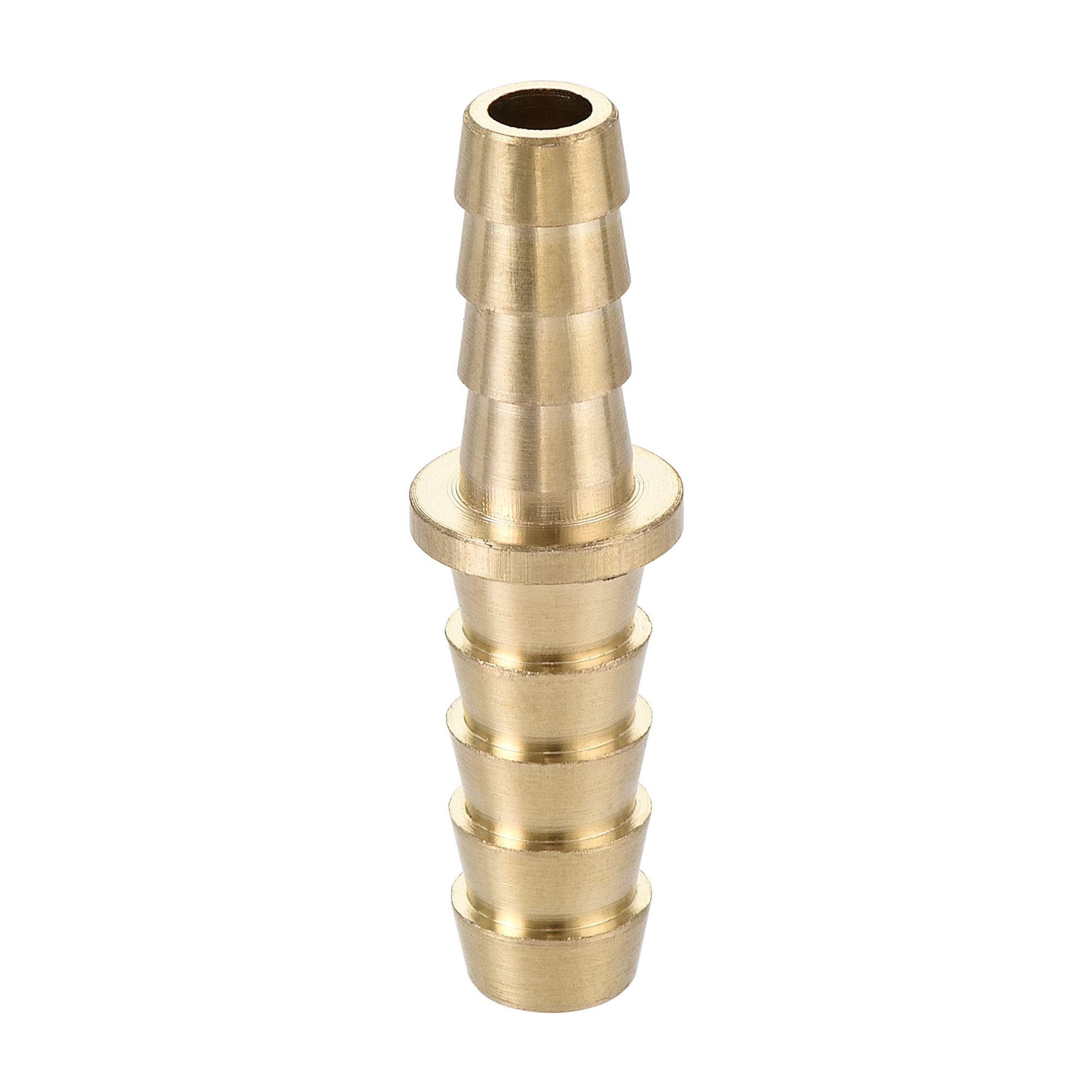sourcing map Hose Barb Fitting, 5/16 to 1/4 Inch Brass Hollow Straight Quick Connector for Water Fuel Air Oil Gas
