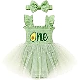 CBHAIBLYD Baby Girl Sleeveless 1st Birthday Romper Dress Cake Smash Bodysuit One Year Old Strawberry Outfit with Headband