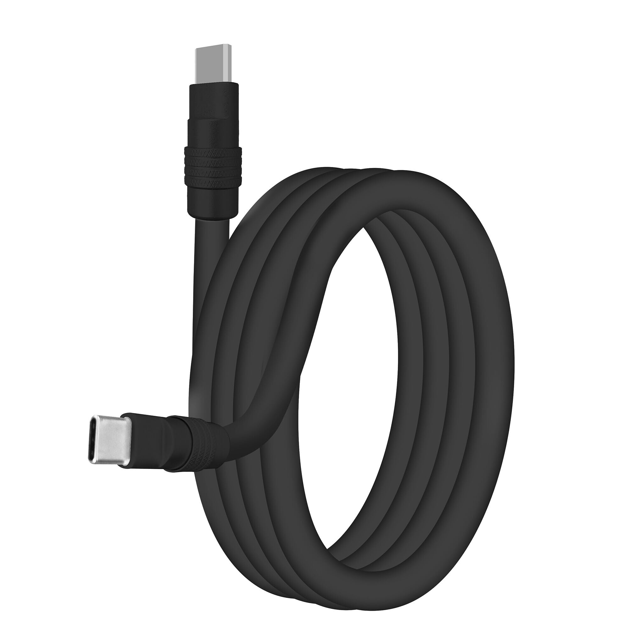 Photo 1 of chubbycable Chubby 2.0 Fast Charging Cable Durable Soft Silicone USB C Cable 240W Extra Thick Phone Charger Cord Data Transfer Cord, Black+Black, Type-C to Type-C, 3.3 FT