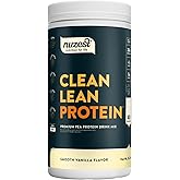Nuzest - Pea Protein Powder - Clean Lean Protein, Premium Vegan Plant Based Protein Powder, Dairy Free, Gluten Free, GMO Free, Protein Shake, Smooth Vanilla, 40 Servings, 2.2 lb