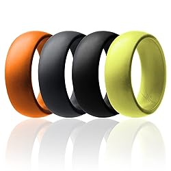 ROQ Silicone Rubber Wedding Ring for Men, Comfort
