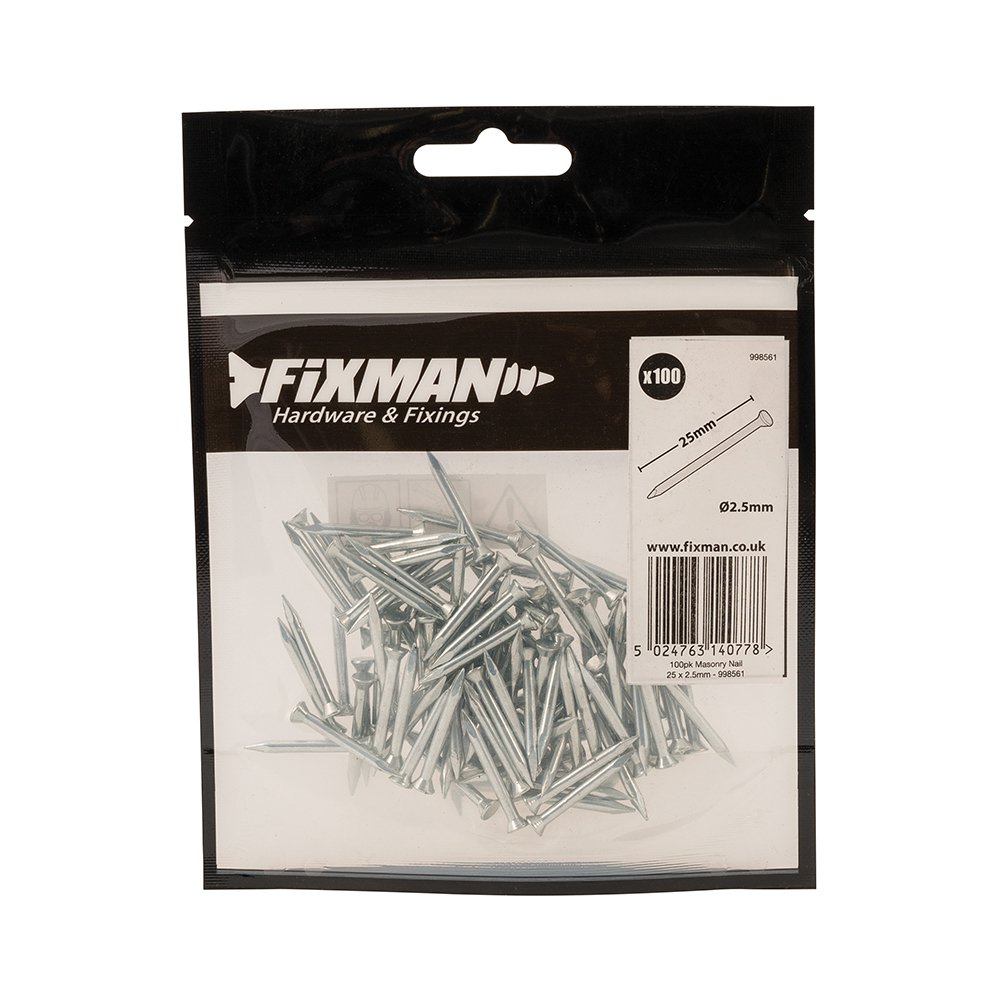 Fixman 998561 Masonry Nail 100pk 25 x 2.5 mm