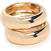 SHASHI Women's Double Tsuki Cuff Bracelets, Gold, One Size