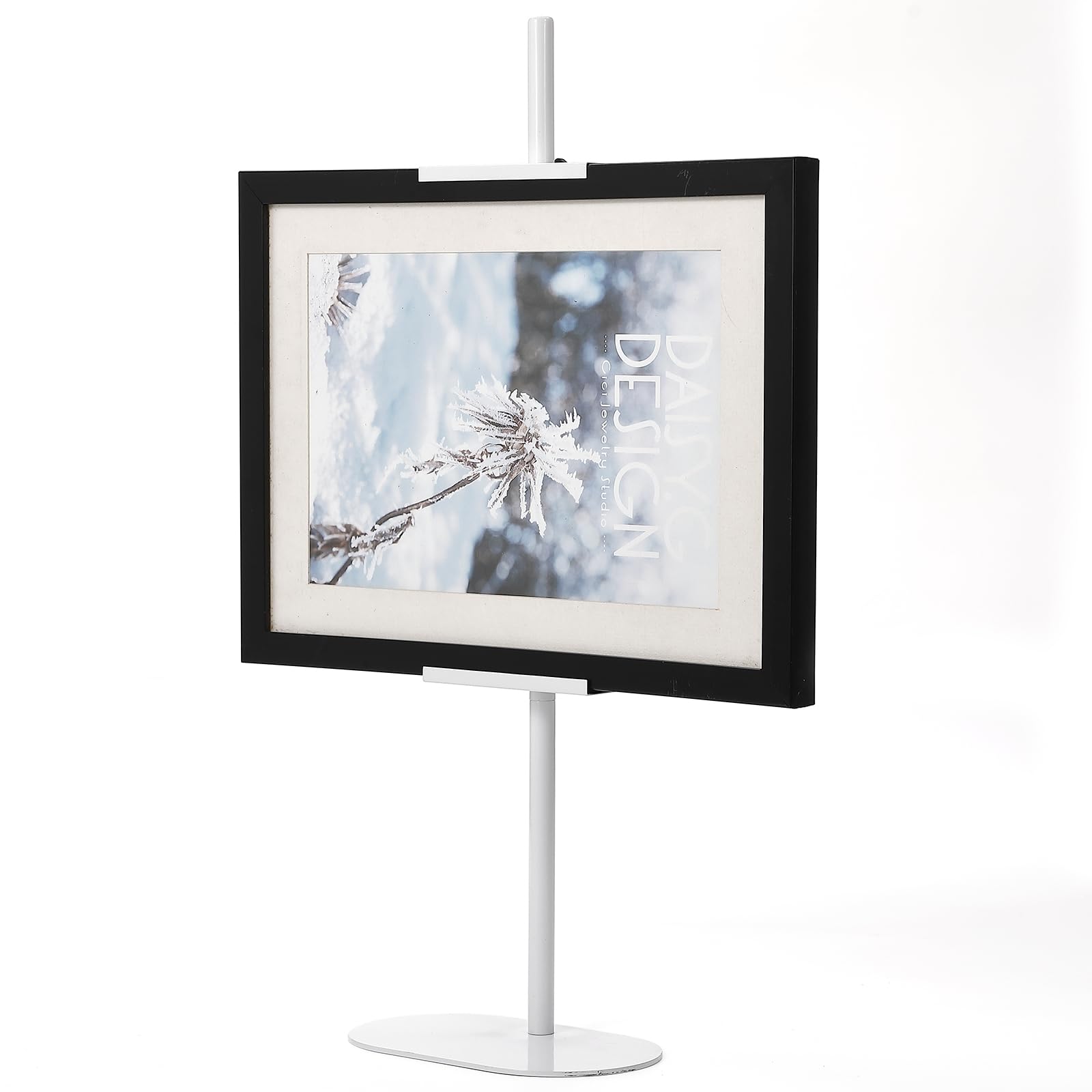 Photo 1 of Ironlux Adjustable Tabletop Easel Stand - Up to 28" Height, Metal Easel Stands for Sign, White Modern Picture Easels for Display, Heavy Duty Easels with Base for Art Paintings Photos